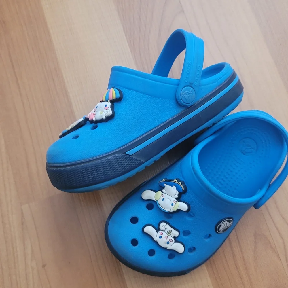 Crocs Classic Clog Childs Size 8-9 Blue Beach Walking Outdoor Slip On Sandals